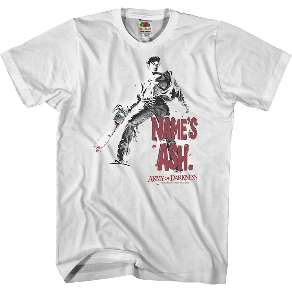 Names Ash Army Of Darkness Tshirt - Picture 1 of 4
